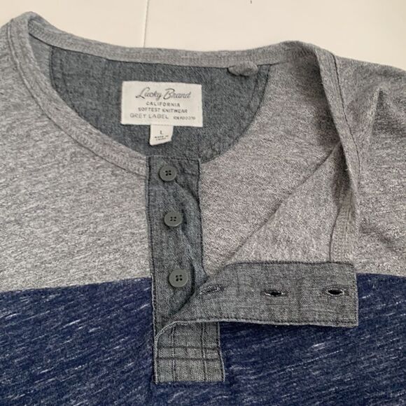 Lucky Brand Softest Knitwear Long Sleeve Men’s T-Short Size L - Picture 10 of 11